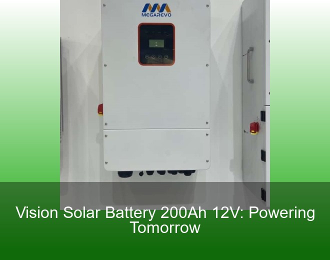 Vision Solar Battery 200Ah 12V: Powering Tomorrow